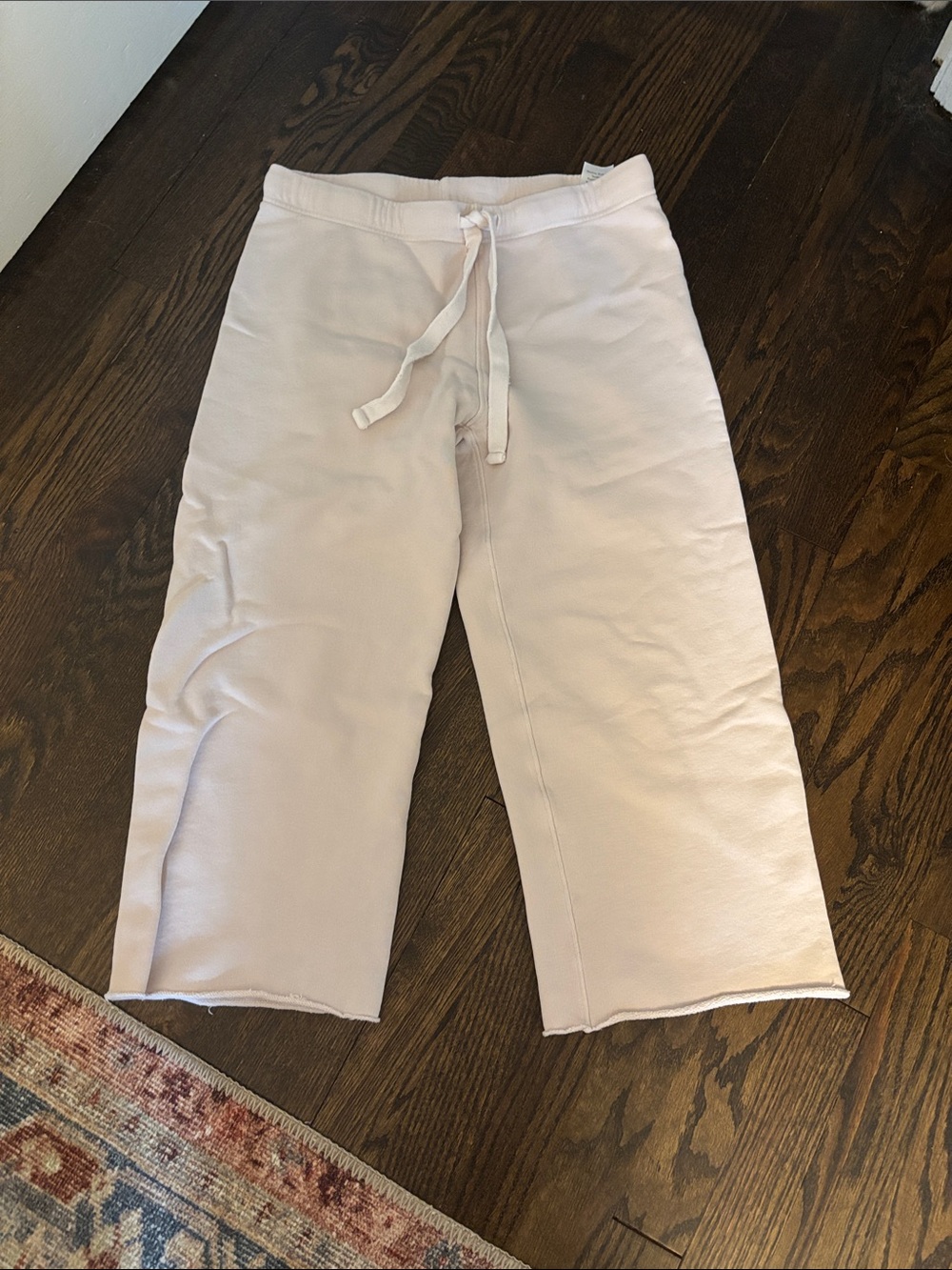 Frank and Eileen Pink Drawstring Sweatpants Cropped Small